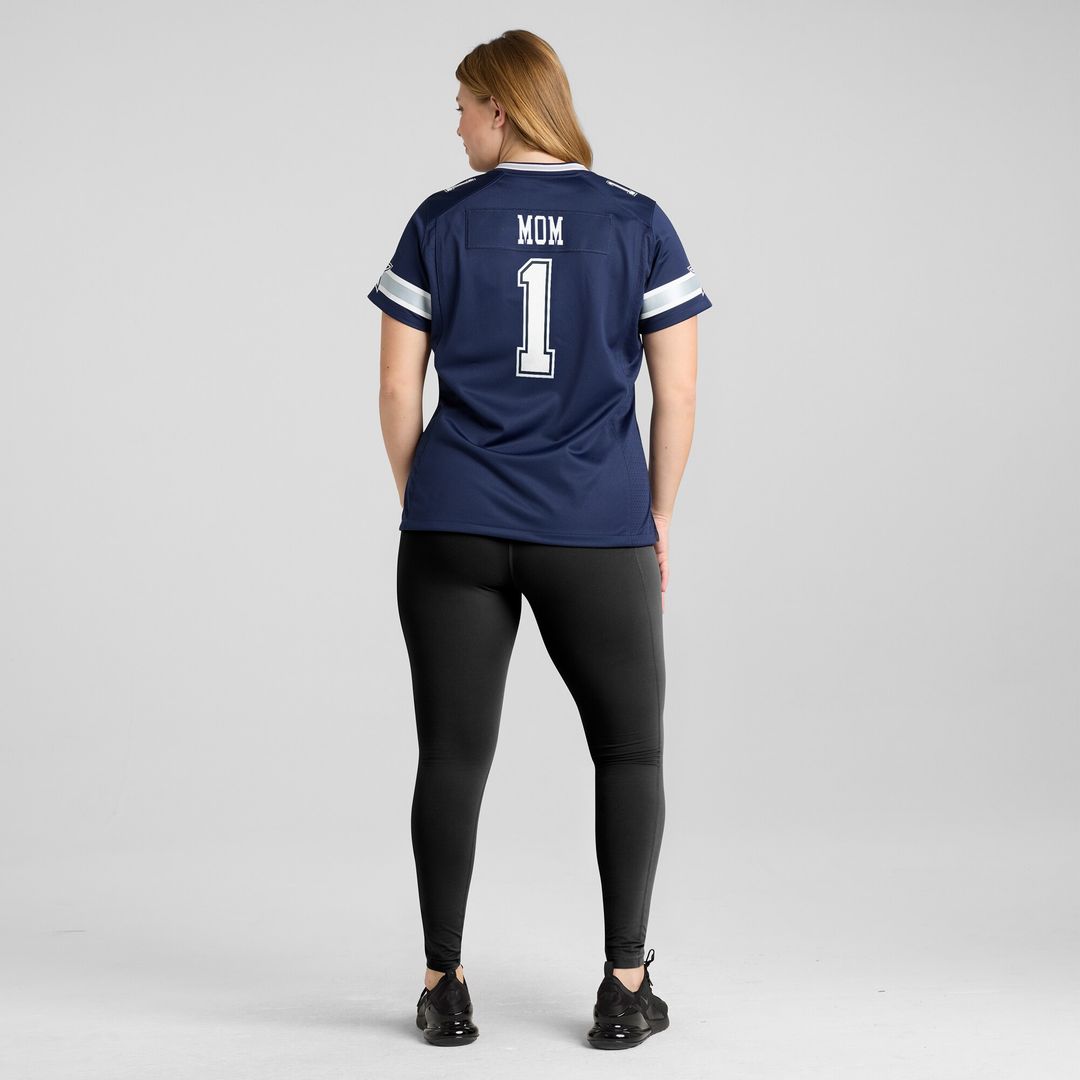 Number 1 Mom Dallas Cowboys Nike Women's Game Jersey - Navy Official NFL Team Apparel Football Fan Gear