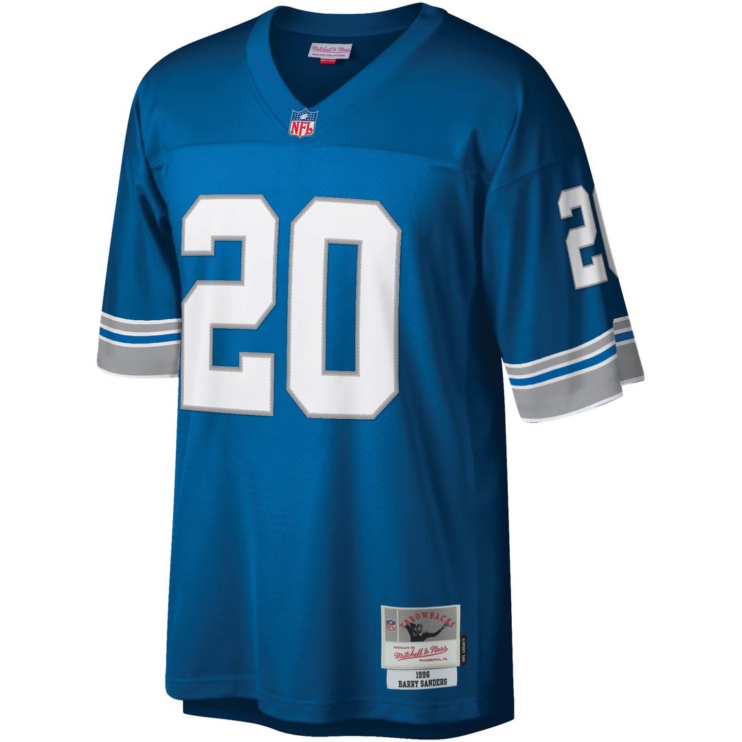 Barry Sanders Detroit Lions Mitchell & Ness Legacy Replica Jersey - Blue Official NFL Team Apparel Football Fan Gear