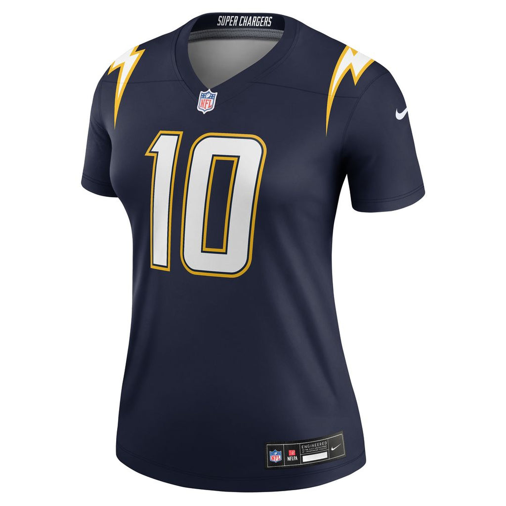 Justin Herbert Los Angeles Chargers Nike Women's Alternate Super Chargers Legend Player Performance Top - Navy NFL Fan Gear Popular Style