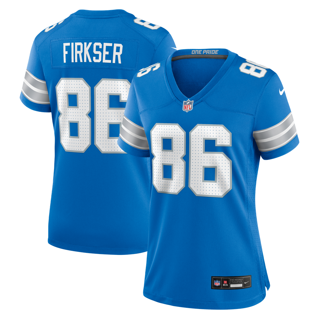 Anthony Firkser Detroit Lions Nike Women's Team Game Jersey - Blue Official NFL Team Apparel Football Fan Gear