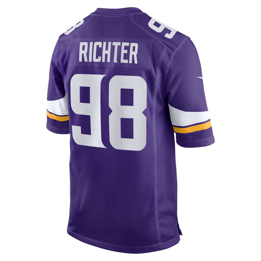 Bo Richter Minnesota Vikings Nike Team Game Jersey - Purple Official NFL Team Apparel Football Fan Gear