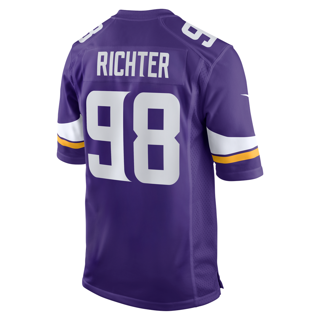 Bo Richter Minnesota Vikings Nike Team Game Jersey - Purple Official NFL Team Apparel Football Fan Gear