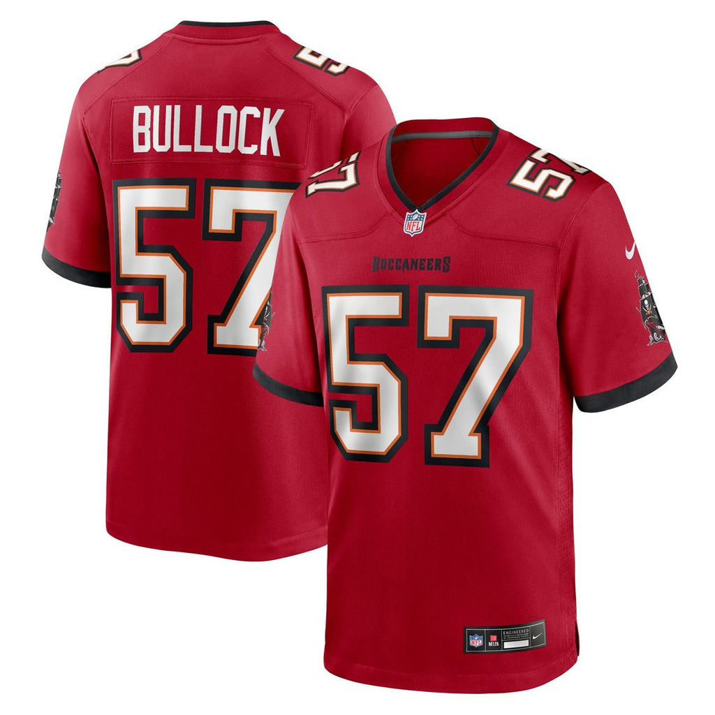 John Bullock Tampa Bay Buccaneers Nike Team Game Jersey - Red Official NFL Team Apparel Football Fan Gear