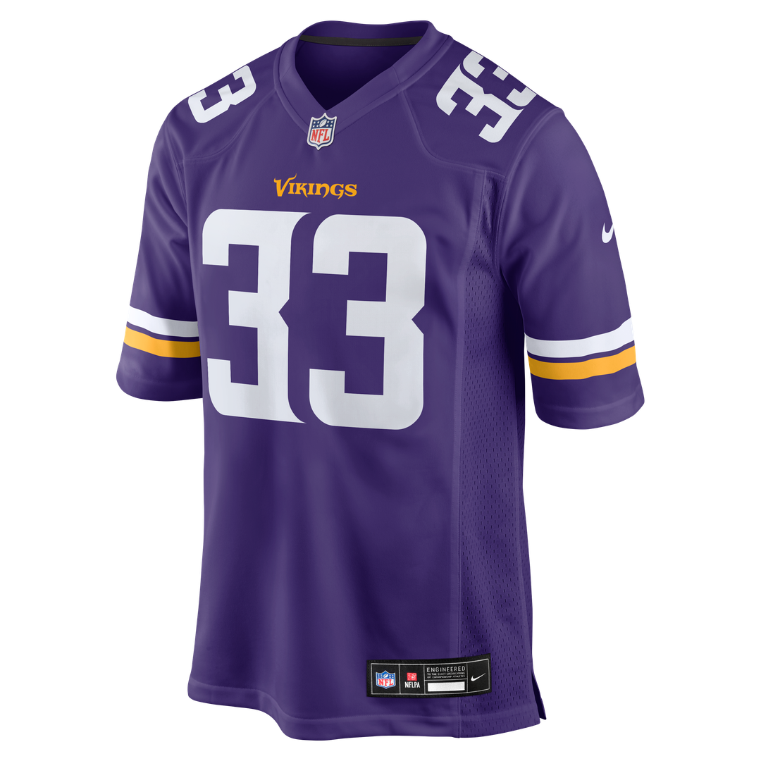 Aaron Jones Minnesota Vikings Nike Game Player Jersey - Purple Official NFL Team Apparel Football Fan Gear