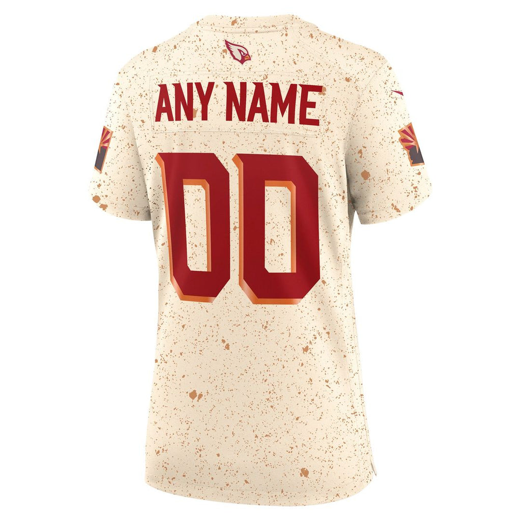 Arizona Cardinals Nike Women's 2025 Rivalries Collection Custom Game Jersey - Natural Official NFL Team Apparel Football Fan Gear