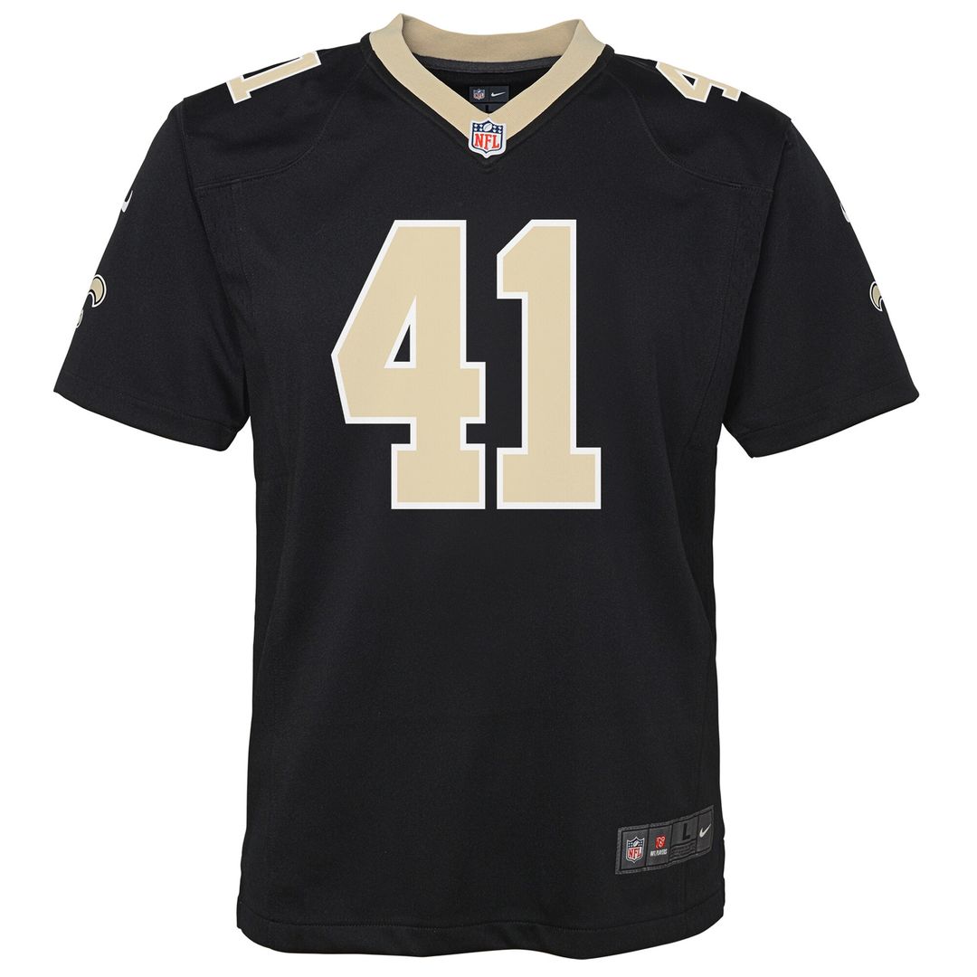 Alvin Kamara New Orleans Saints Nike Youth Game Jersey - Black Official NFL Team Apparel Football Fan Gear