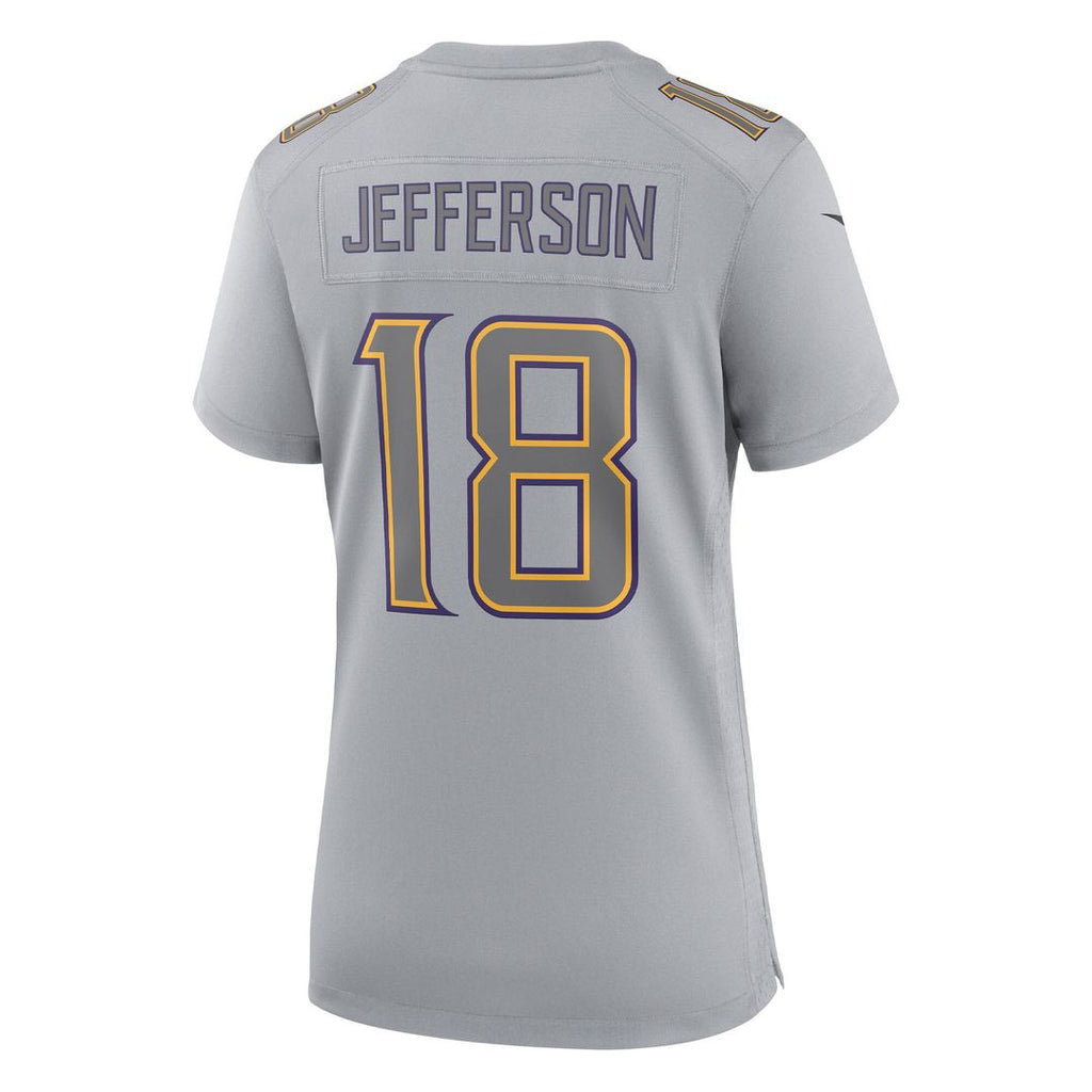 Justin Jefferson Minnesota Vikings Nike Women's Atmosphere Fashion Game Jersey - Gray Official NFL Team Apparel Football Fan Gear
