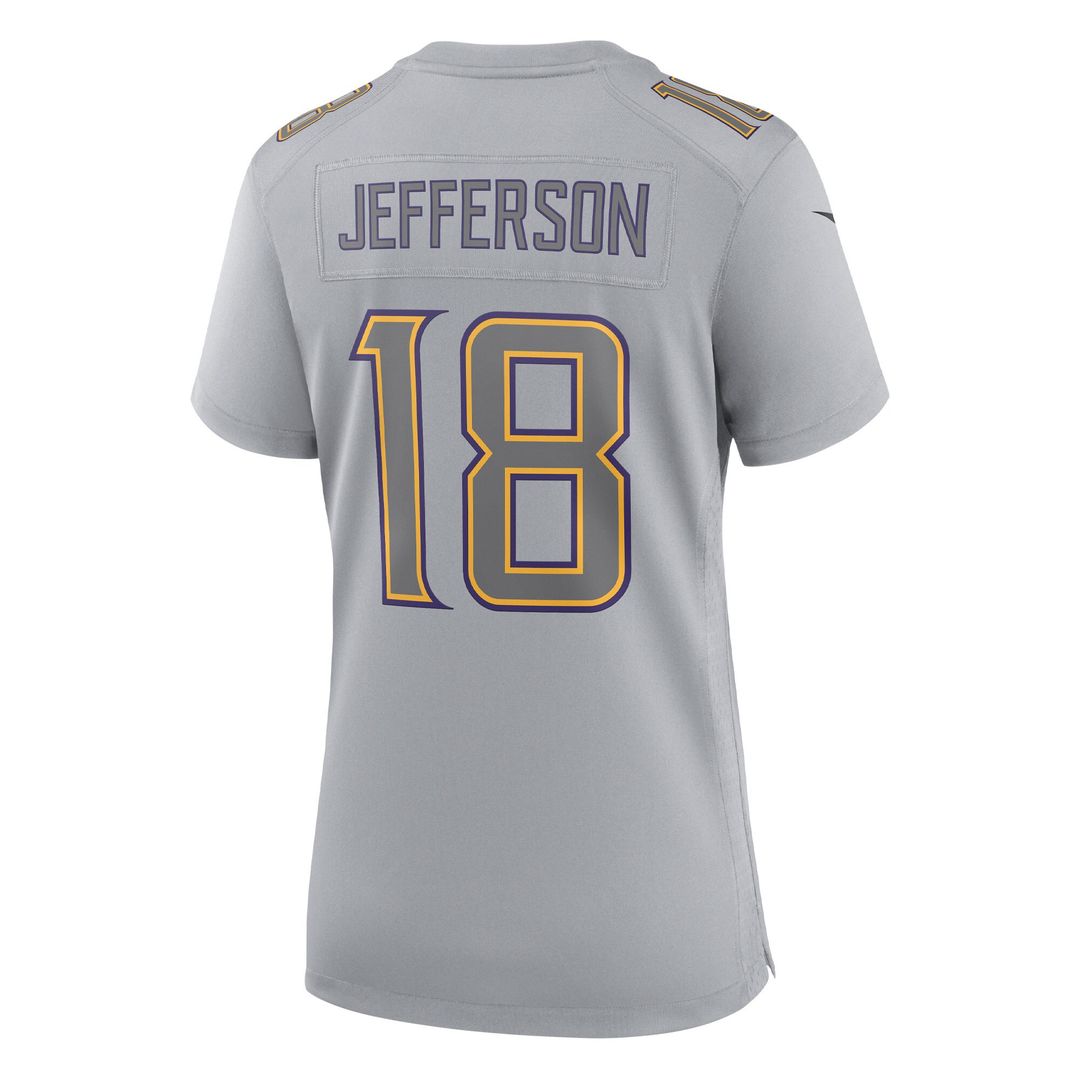 Justin Jefferson Minnesota Vikings Nike Women's Atmosphere Fashion Game Jersey - Gray Official NFL Team Apparel Football Fan Gear