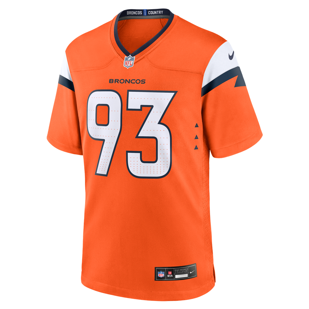 D.J. Jones Denver Broncos Nike Team Game Jersey - Orange Official NFL Team Apparel Football Fan Gear