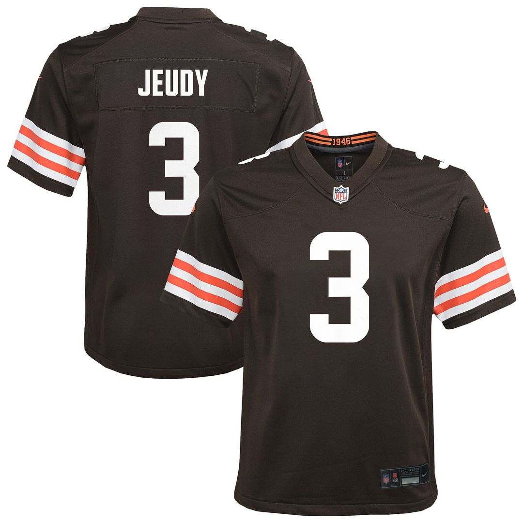 Jerry Jeudy Cleveland Browns Nike Youth Team Game Jersey - Brown Official NFL Team Apparel Football Fan Gear