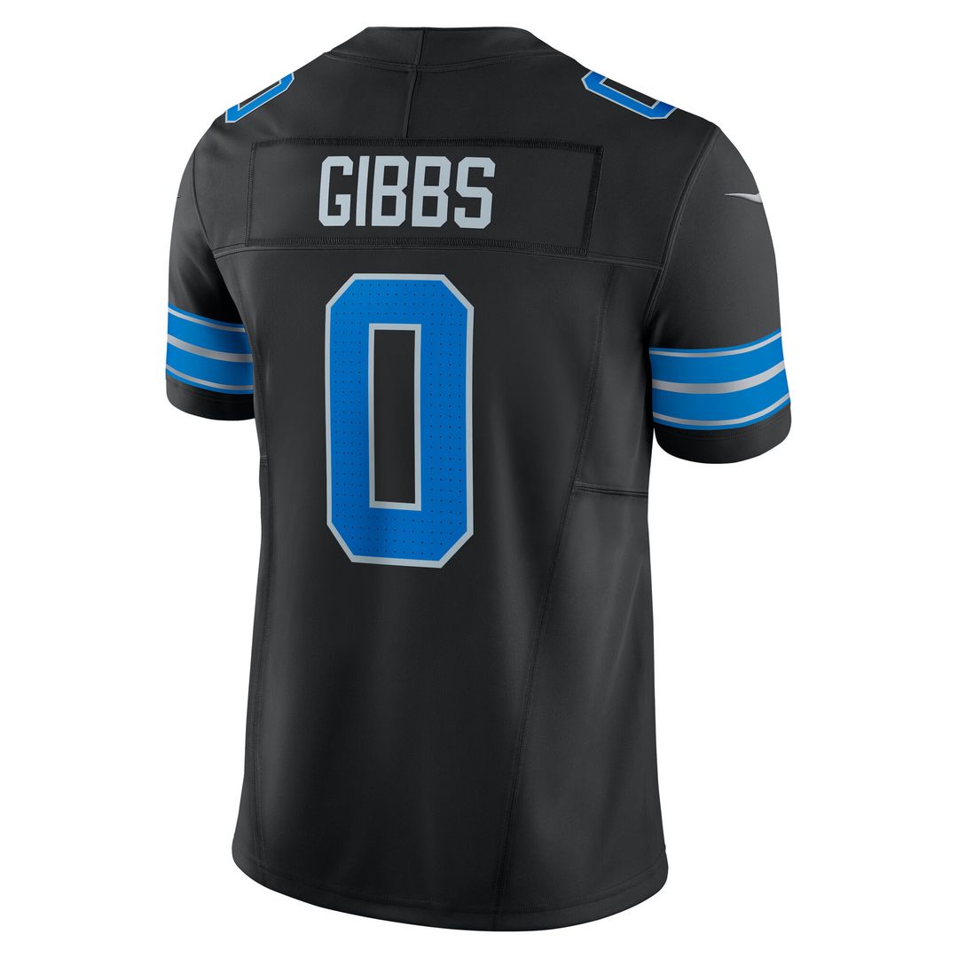 Jahmyr Gibbs Detroit Lions Nike 2nd Alternate Vapor F.U.S.E. Limited Jersey - Black Official NFL Team Apparel Football Fan Gear