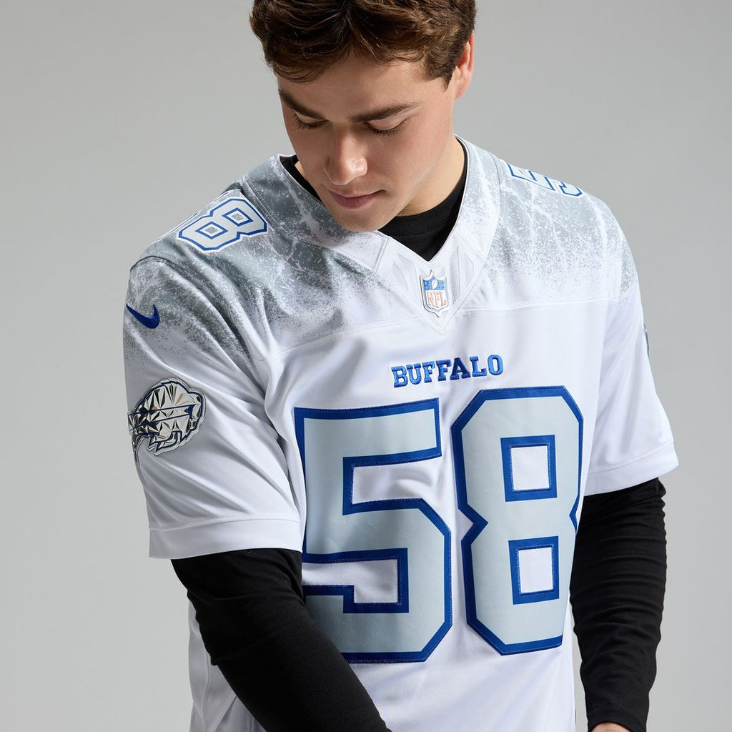 Matt Milano Buffalo Bills Nike 2025 Rivalries Collection Stitched Limited Jersey - White Official NFL Team Apparel Football Fan Gear