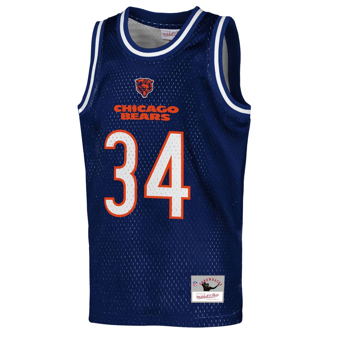 Walter Payton Chicago Bears Mitchell & Ness Youth Retired Player NFL Basketball Fashion Jersey - Navy Official NFL Team Apparel Football Fan Gear