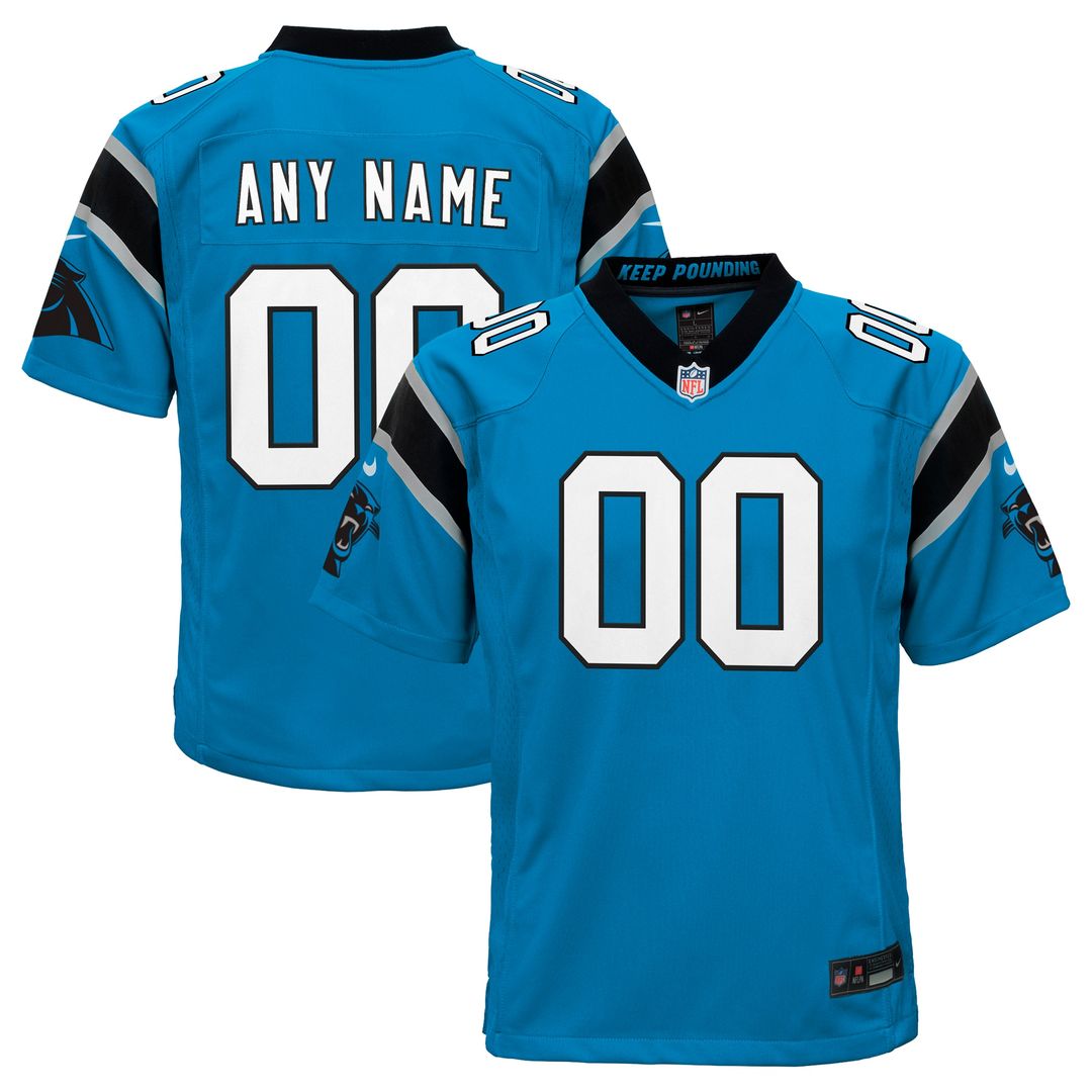 Carolina Panthers Nike Youth Alternate Custom Game Jersey - Blue Official NFL Team Apparel Football Fan Gear