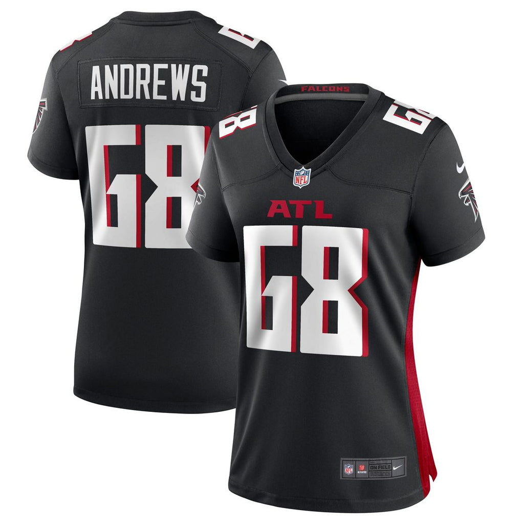 Josh Andrews Atlanta Falcons Nike Women's Game Player Jersey - Black Official NFL Team Apparel Football Fan Gear