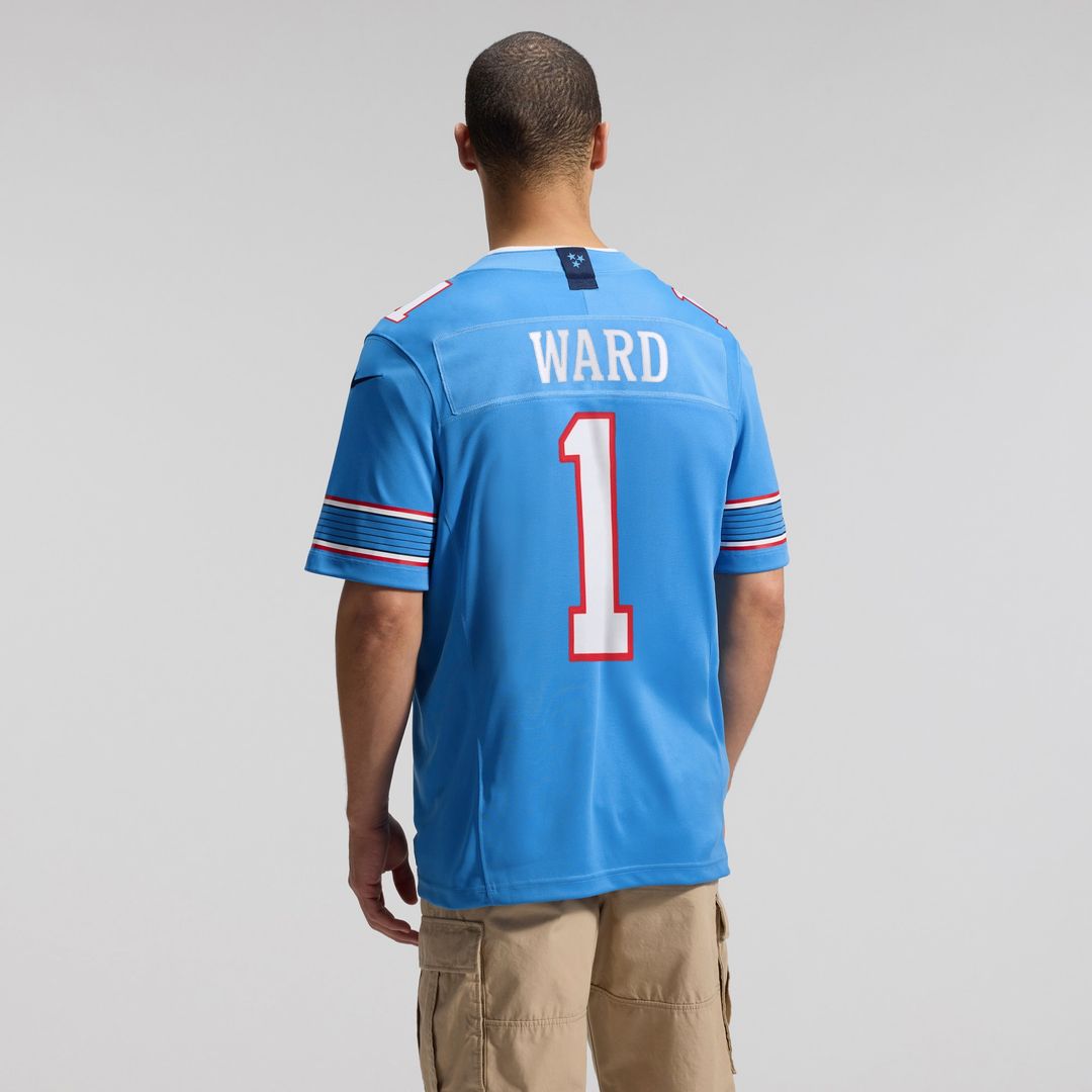 Cameron Ward Tennessee Titans Nike Vapor F.U.S.E. Stitched Limited Jersey - Light Blue Official NFL Team Apparel Football Fan Gear