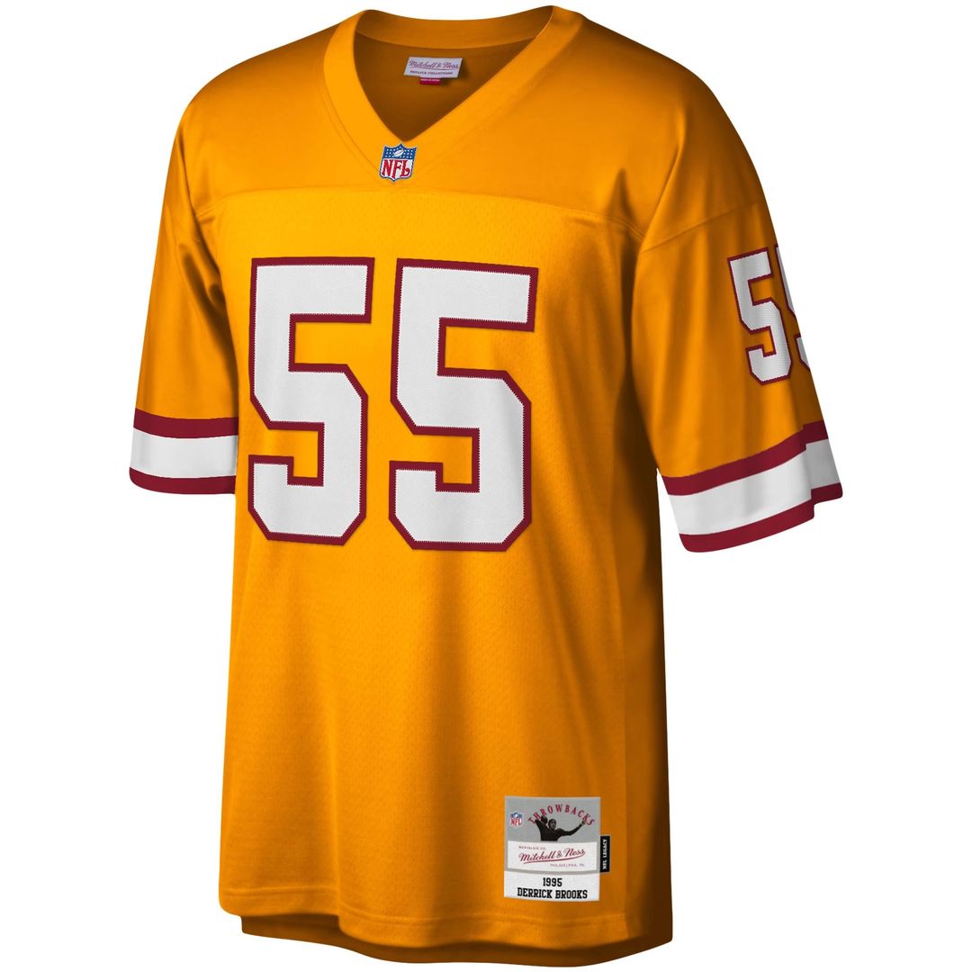 Derrick Brooks Tampa Bay Buccaneers Mitchell & Ness Big & Tall 1995 Legacy Retired Player Jersey - Orange Official NFL Team Apparel Football Fan Gear