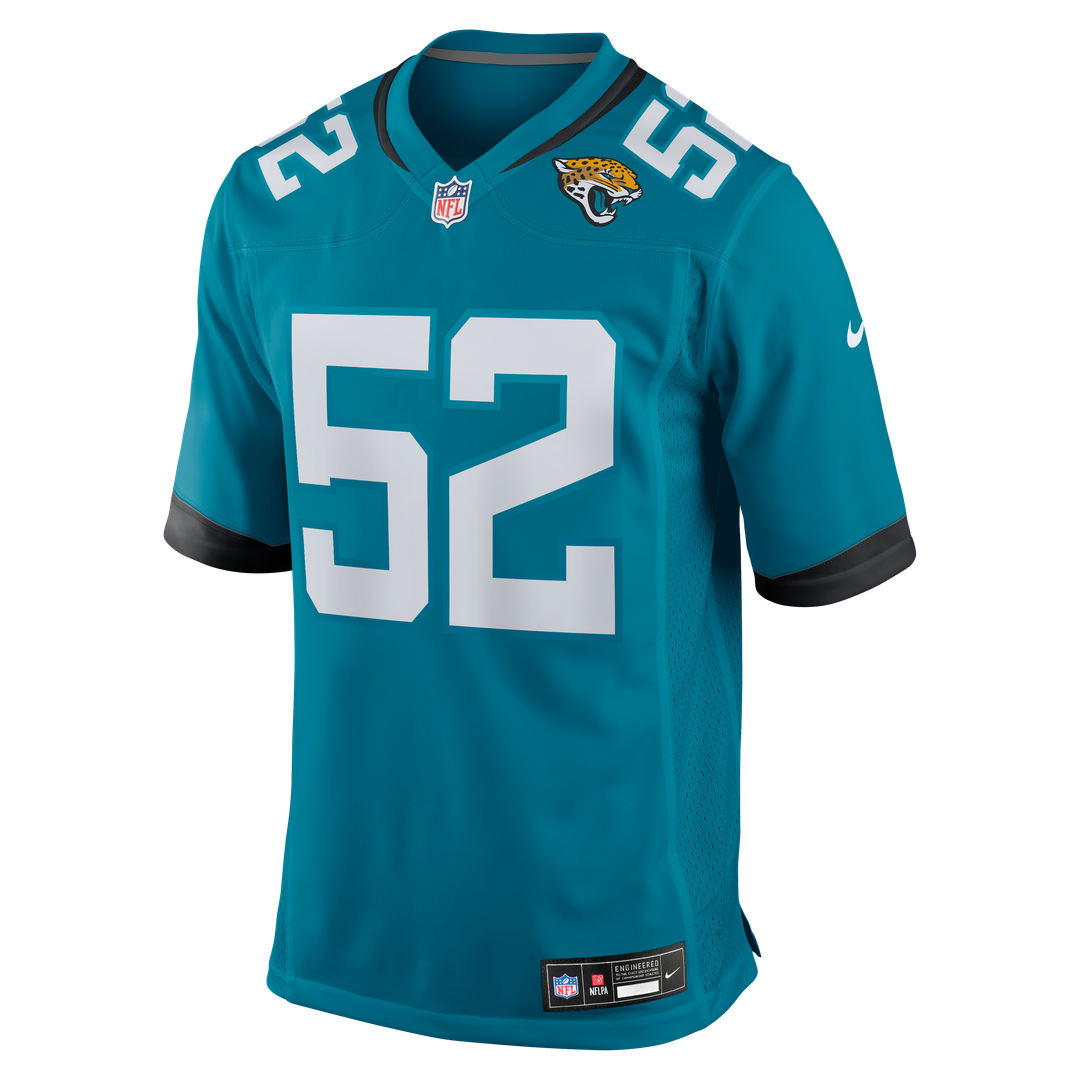 DaVon Hamilton Jacksonville Jaguars Nike Game Jersey - Teal Official NFL Team Apparel Football Fan Gear