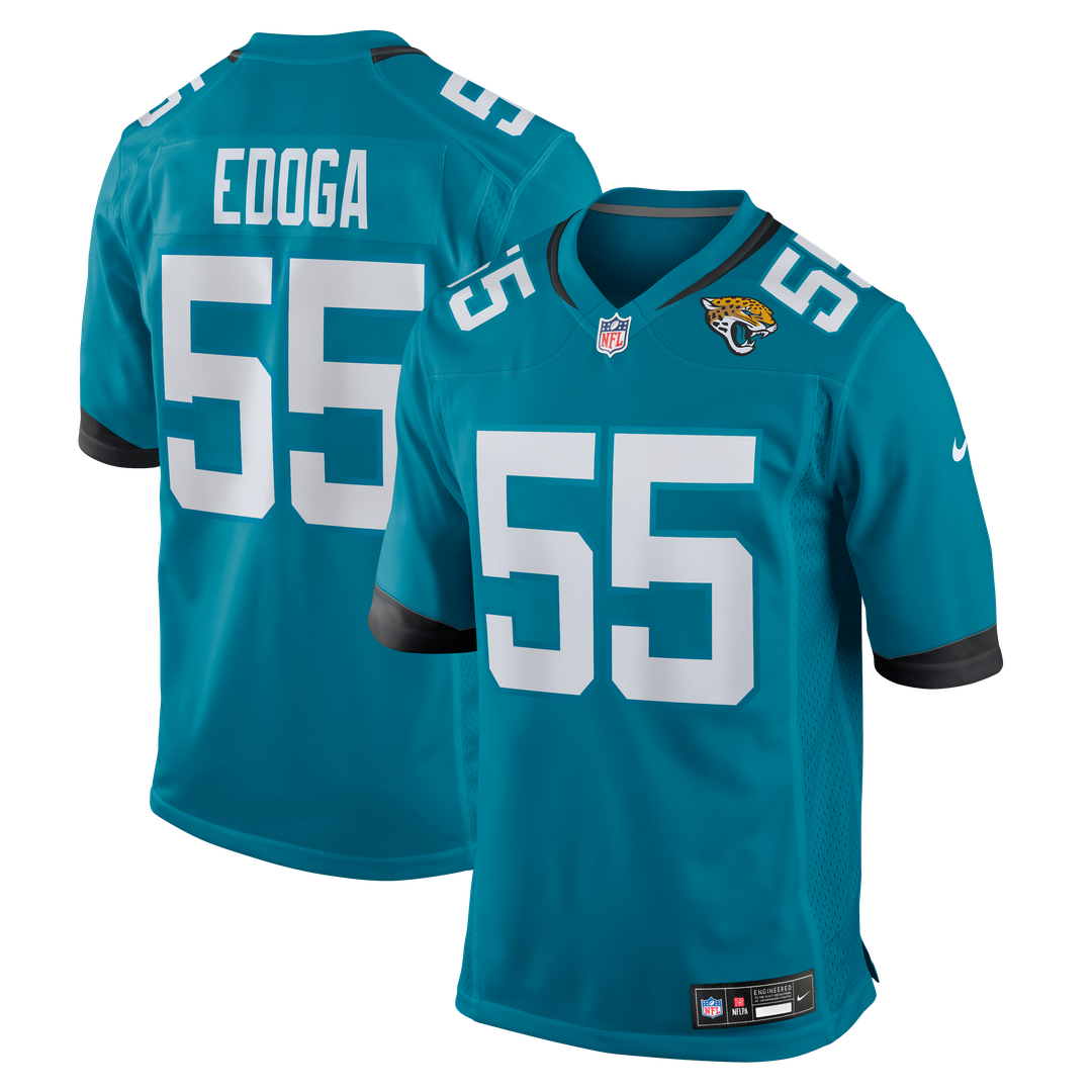 Chuma Edoga Jacksonville Jaguars Nike Team Game Jersey - Teal Official NFL Team Apparel Football Fan Gear