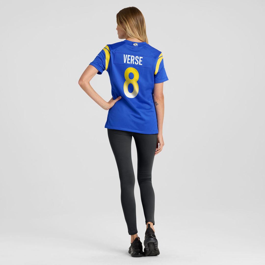 Jared Verse Los Angeles Rams Nike Women's Team Game Jersey - Royal Official NFL Team Apparel Football Fan Gear