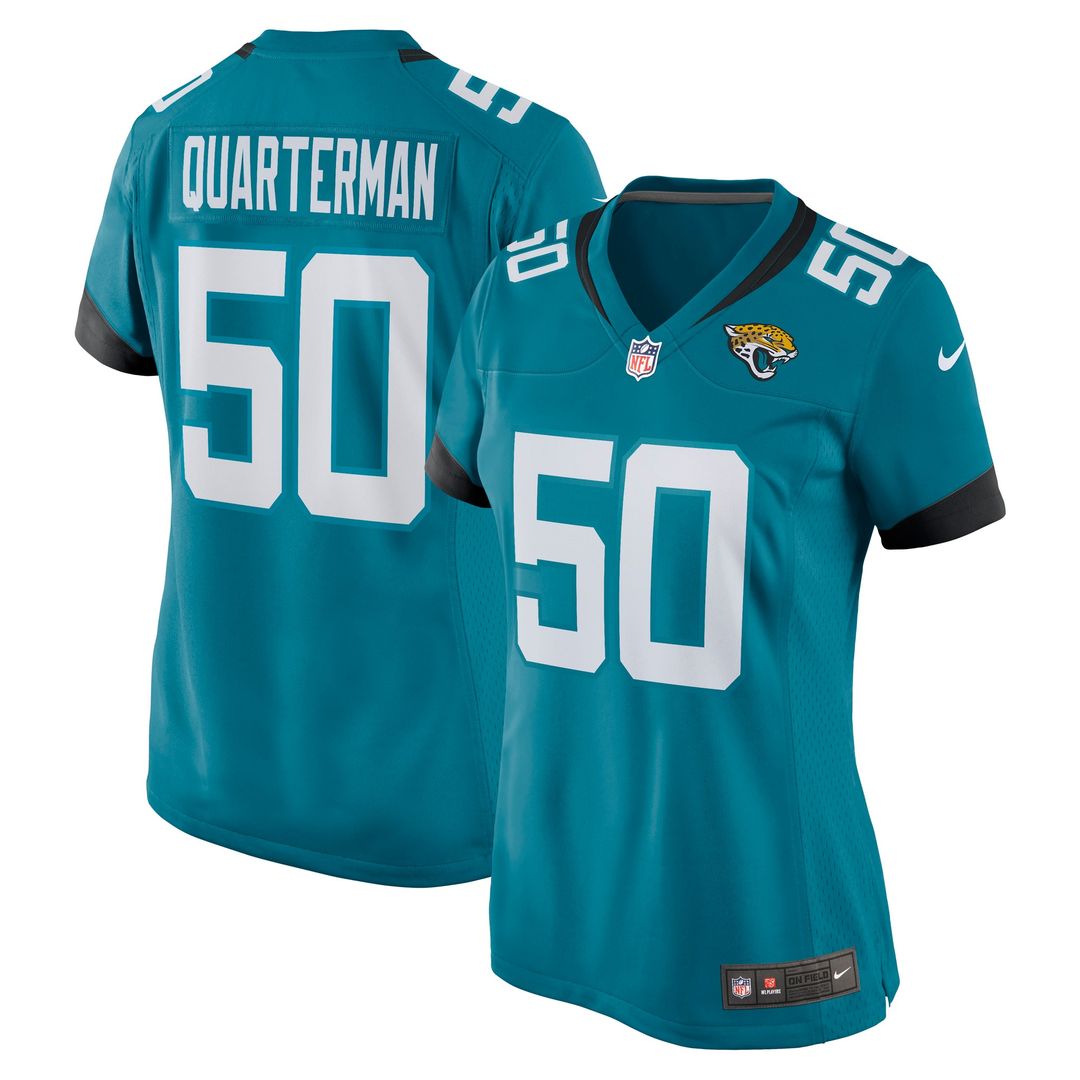 Shaquille Quarterman Jacksonville Jaguars Nike Women's Game Jersey - Teal Official NFL Team Apparel Football Fan Gear