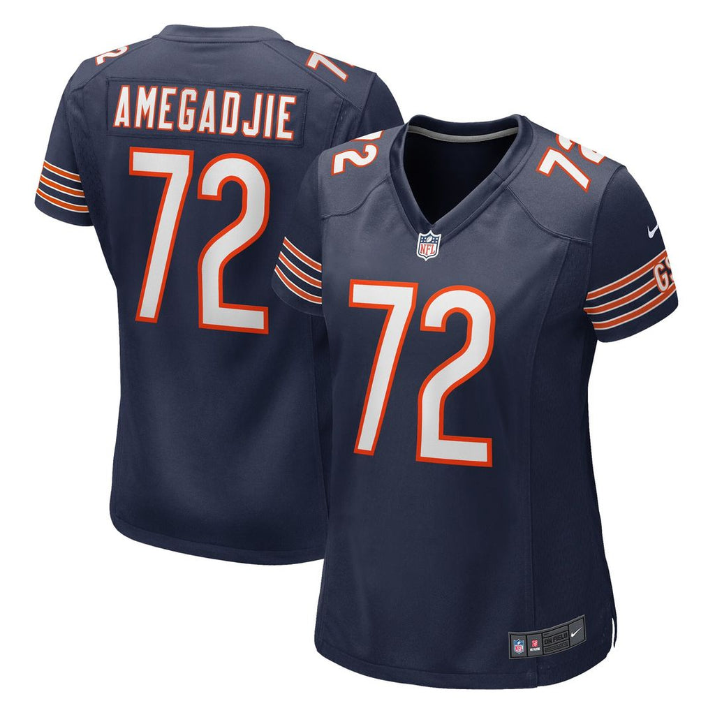 Kiran Amegadjie Chicago Bears Nike Women's Game Jersey - Navy Official NFL Team Apparel Football Fan Gear