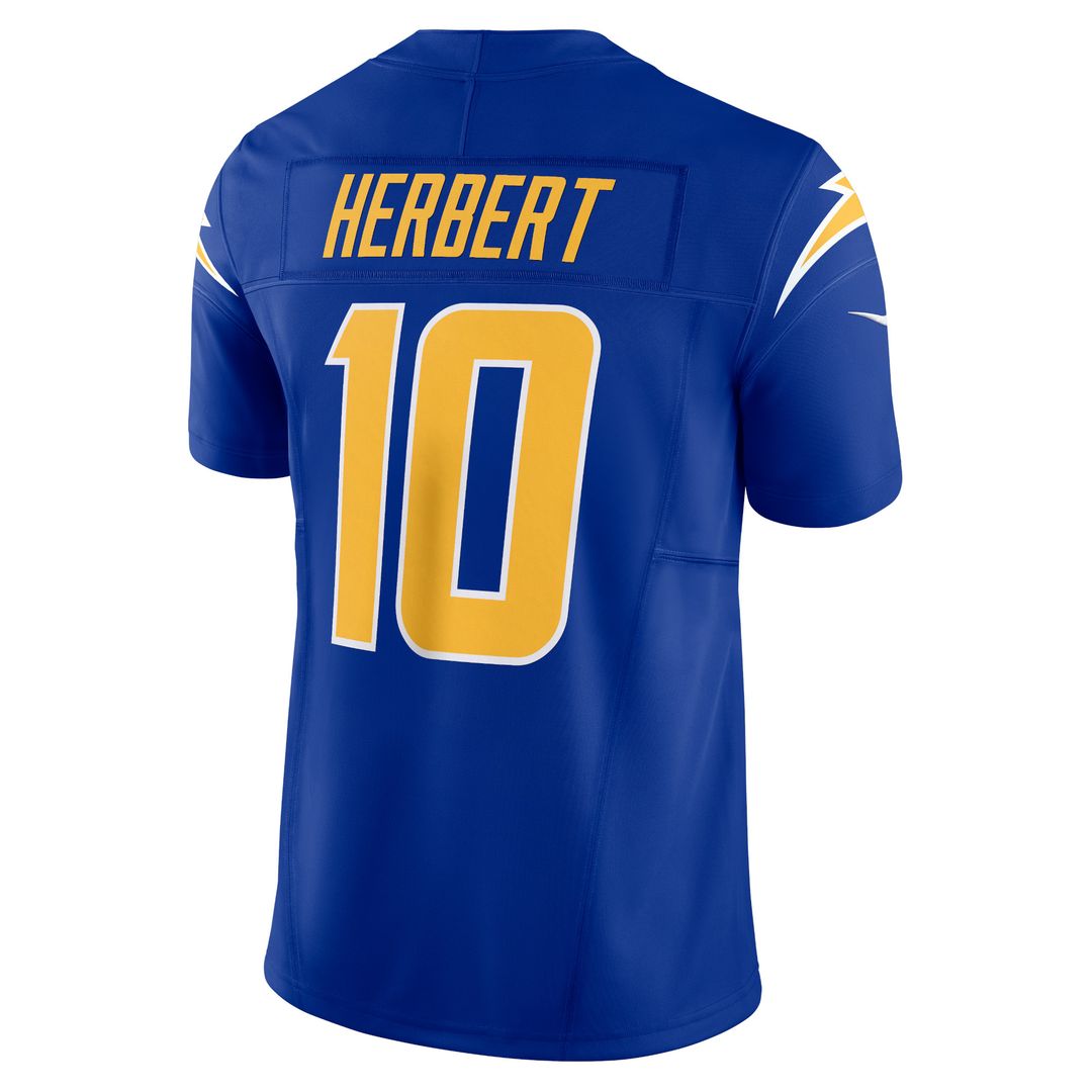 Justin Herbert Los Angeles Chargers Nike Vapor F.U.S.E. Limited Jersey - White Official NFL Team Apparel Football Fan Gear