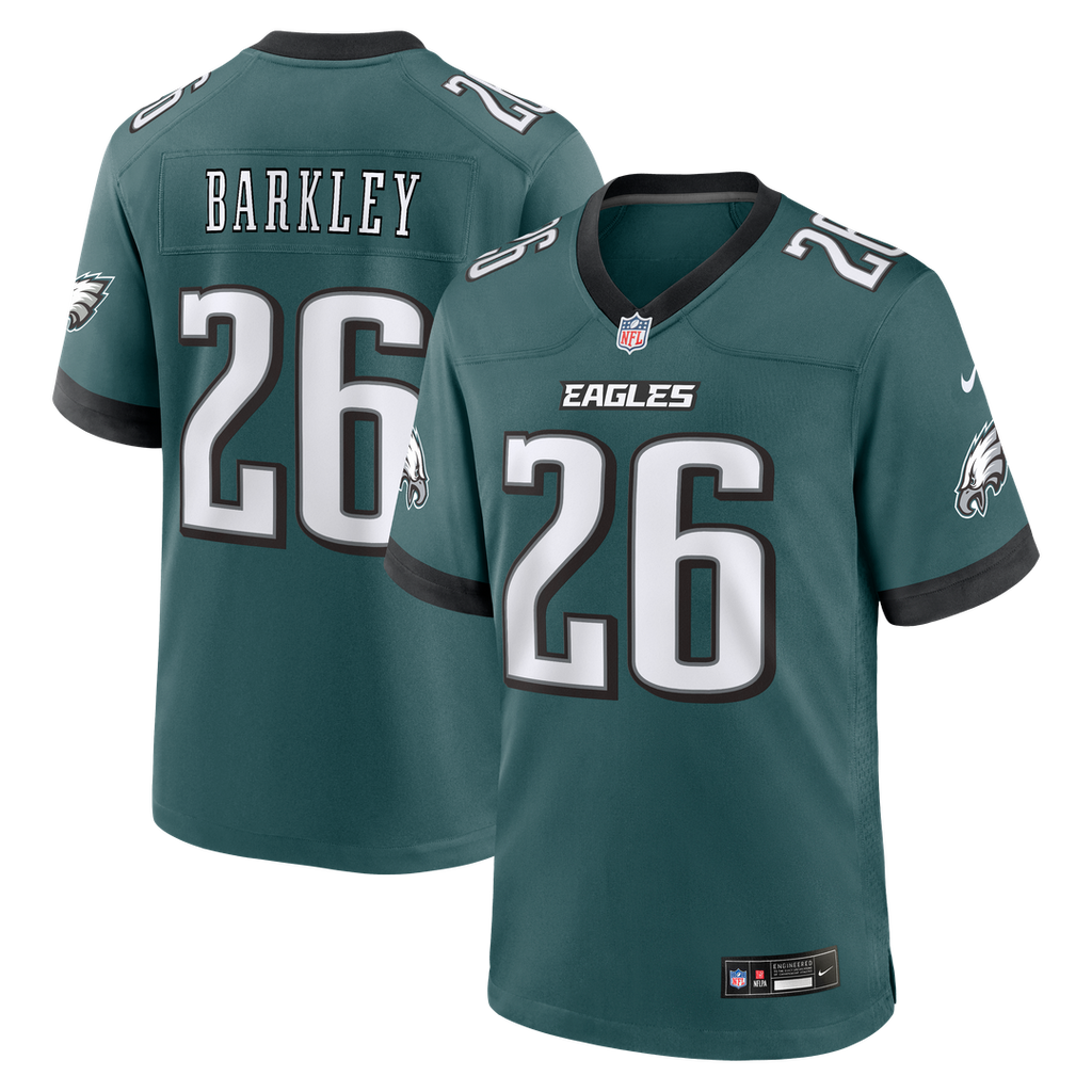 Saquon Barkley Philadelphia Eagles Nike Team Game Jersey - Midnight Green Official NFL Team Apparel Football Fan Gear