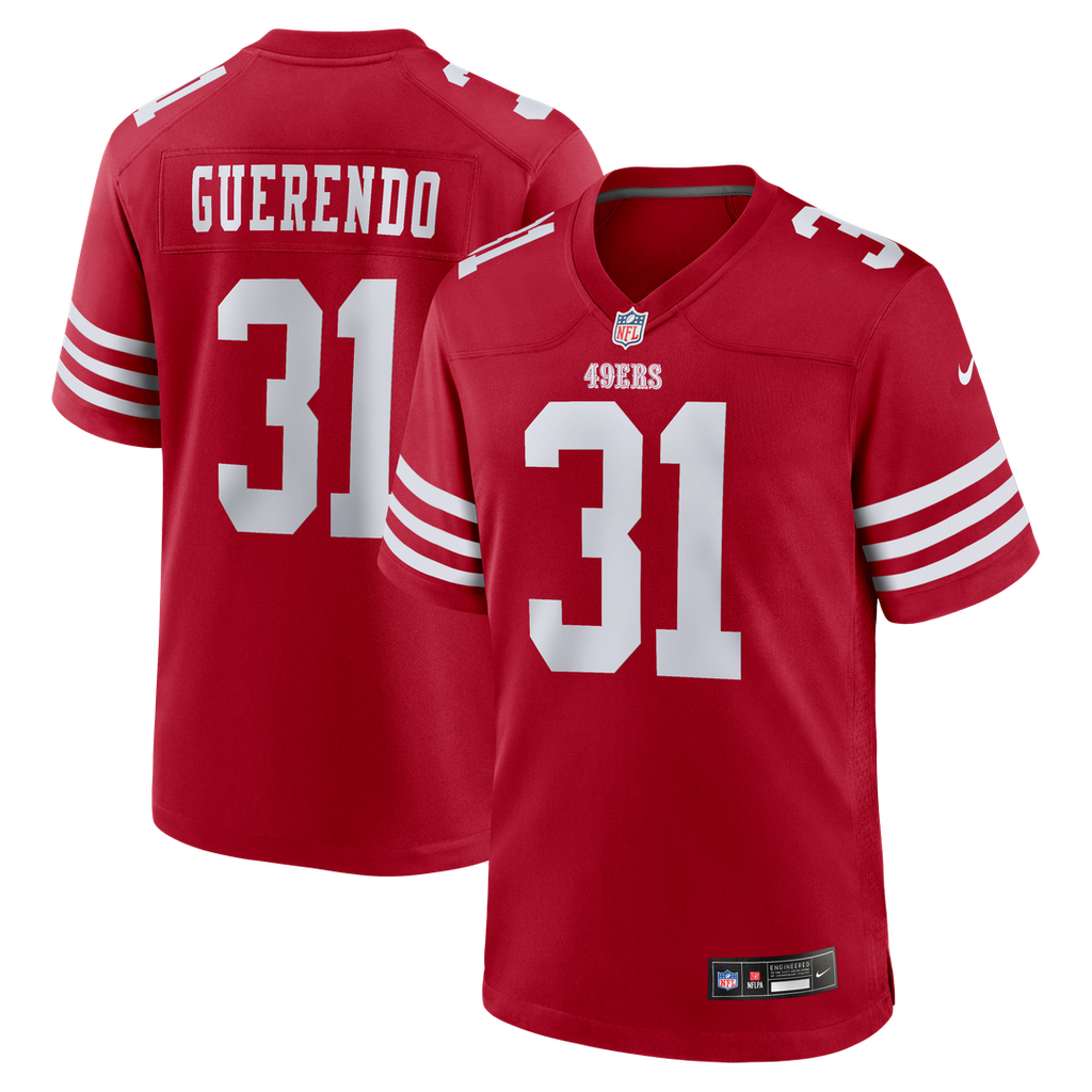 Isaac Guerendo San Francisco 49ers Nike Game Jersey - Scarlet Official NFL Team Apparel Football Fan Gear