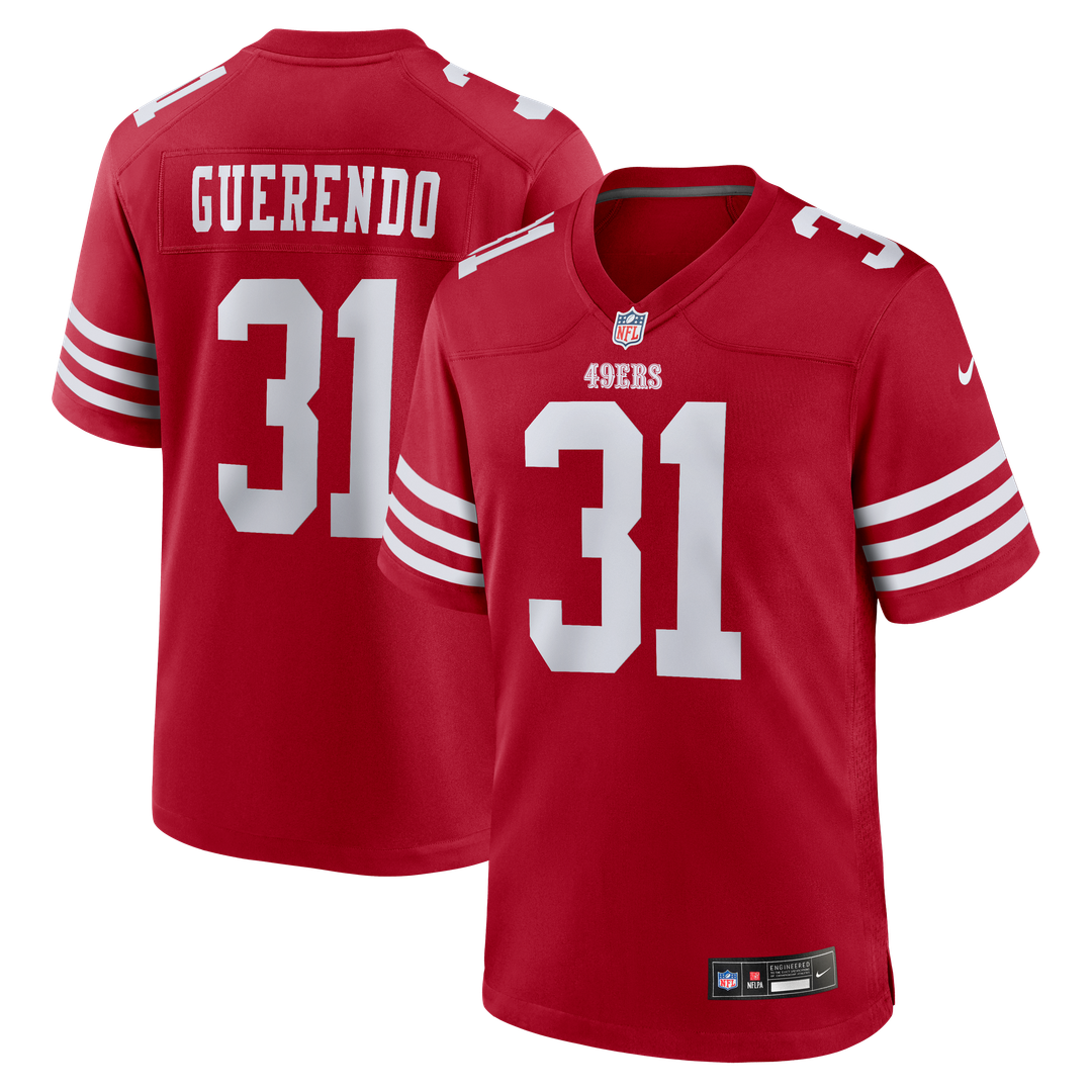 Isaac Guerendo San Francisco 49ers Nike Game Jersey - Scarlet Official NFL Team Apparel Football Fan Gear