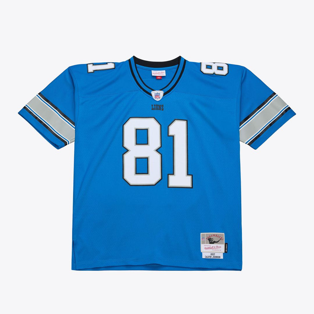 Calvin Johnson Detroit Lions Mitchell & Ness 2007 Legacy Replica Jersey - Blue Official NFL Team Apparel Football Fan Gear