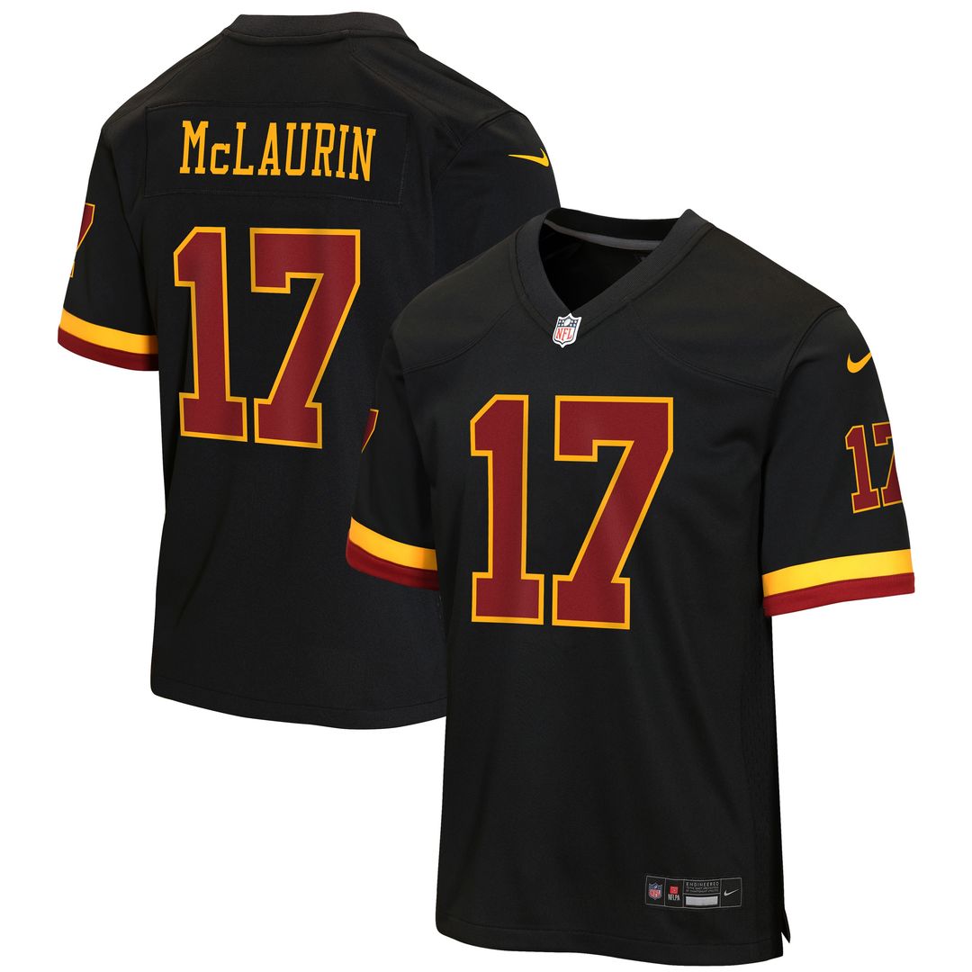 Terry McLaurin Washington Commanders Nike Youth Hail Raiser Alternate Game Jersey - Black Official NFL Team Apparel Football Fan Gear