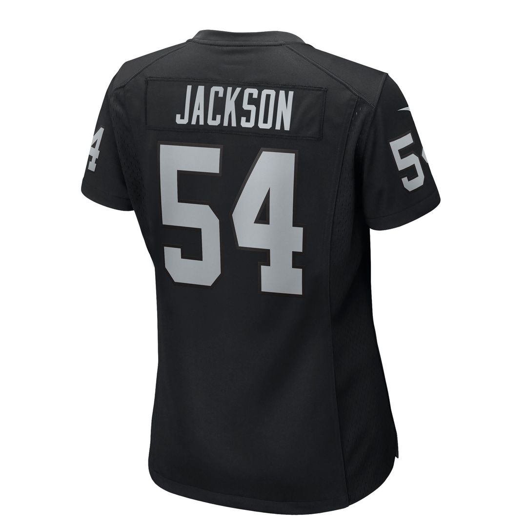 Brennan Jackson Las Vegas Raiders Nike Women's Team Game Jersey - Black Official NFL Team Apparel Football Fan Gear
