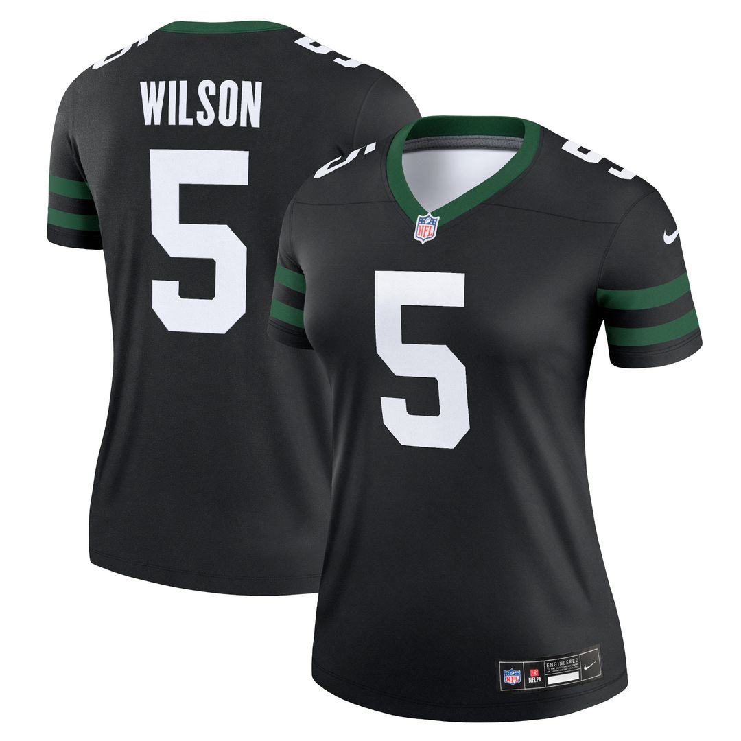 Garrett Wilson New York Jets Nike Women's Alternate Legend Player Performance Top - Legacy Black NFL Fan Gear Popular Style