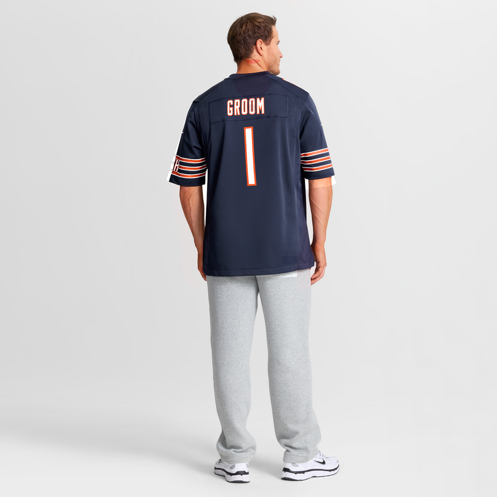 Number 1 Groom Chicago Bears Nike Game Jersey - Navy Official NFL Team Apparel Football Fan Gear