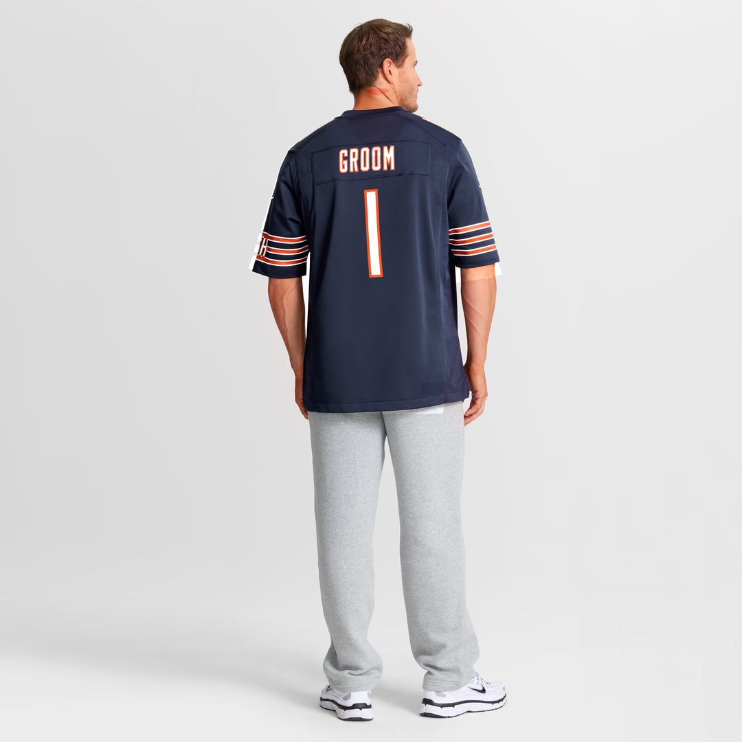 Number 1 Groom Chicago Bears Nike Game Jersey - Navy Official NFL Team Apparel Football Fan Gear