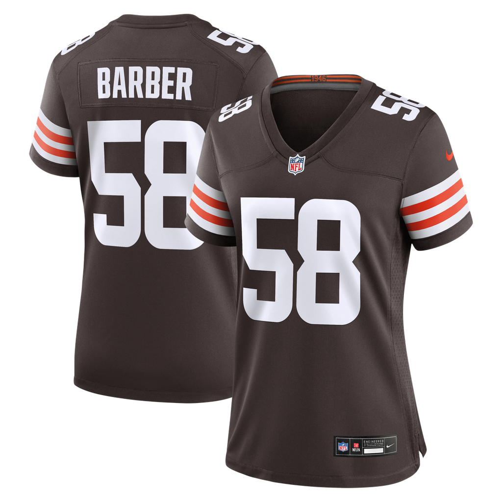 Austin Barber Cleveland Browns Nike Women's Team Game Jersey - Brown Official NFL Team Apparel Football Fan Gear