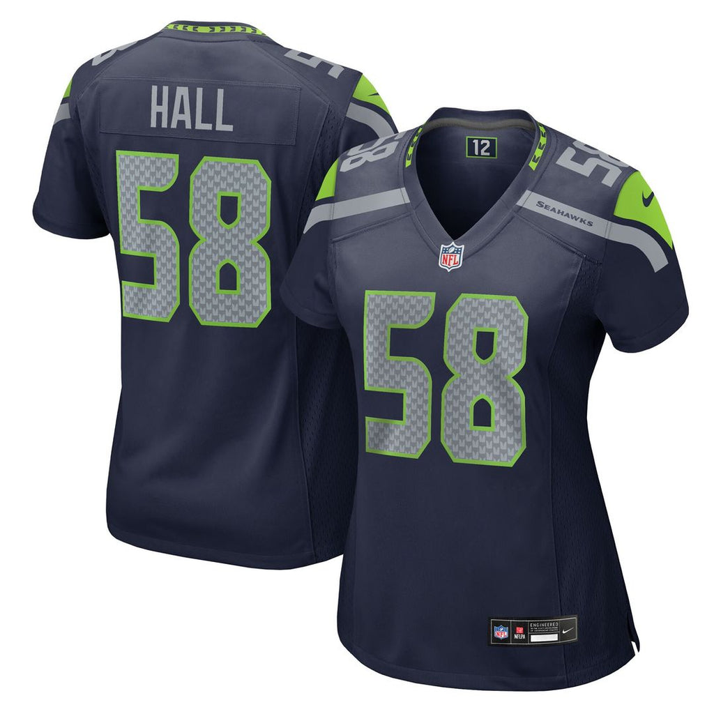 Derick Hall Seattle Seahawks Nike Women's Team Game Jersey - College Navy Official NFL Team Apparel Football Fan Gear