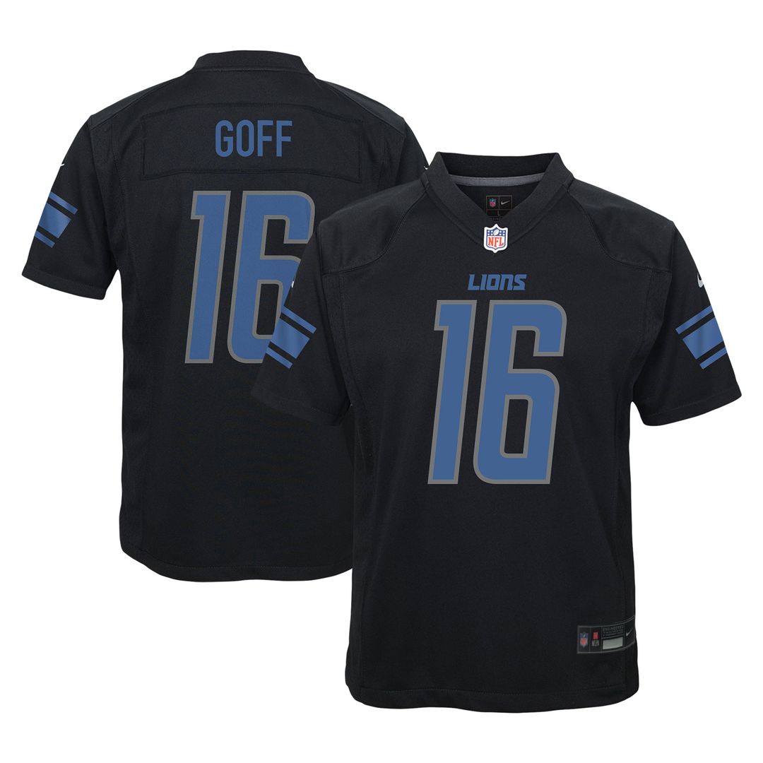 Jared Goff Detroit Lions Nike Youth Game Jersey - Black Official NFL Team Apparel Football Fan Gear