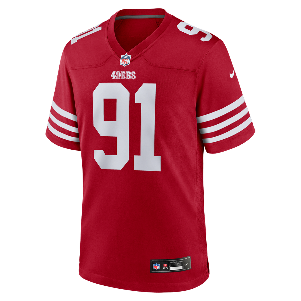 Sam Okuayinonu San Francisco 49ers Nike Team Game Jersey - Scarlet Official NFL Team Apparel Football Fan Gear