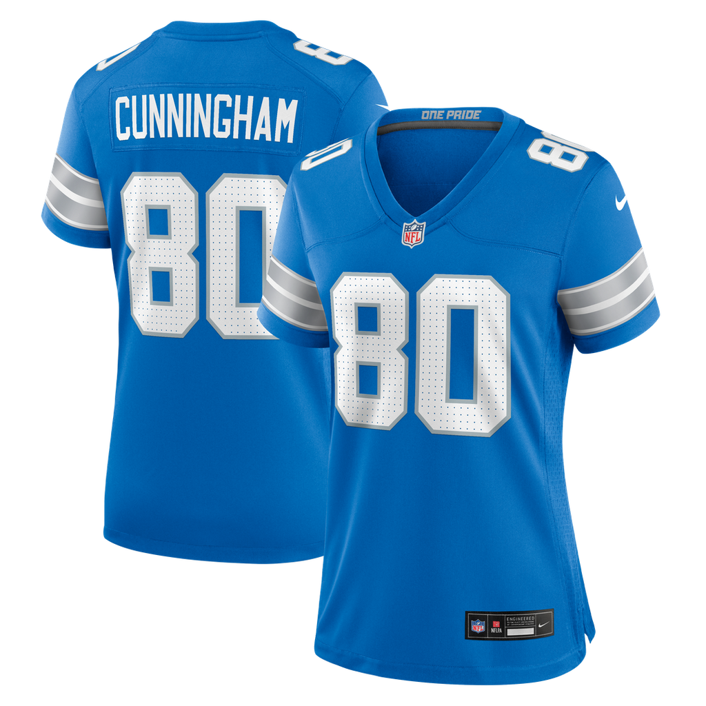 Malik Cunningham Detroit Lions Nike Women's Team Game Jersey - Blue Official NFL Team Apparel Football Fan Gear
