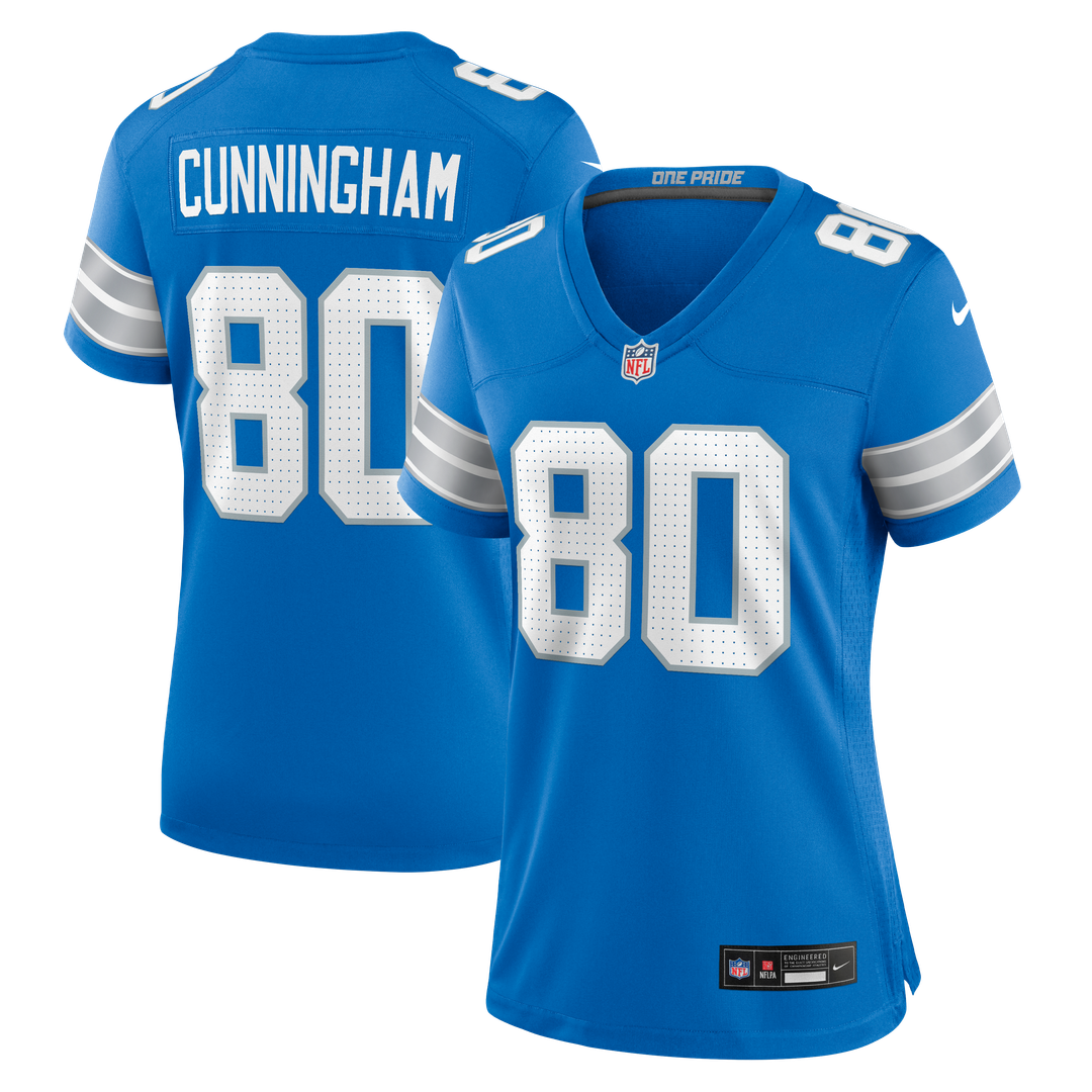 Malik Cunningham Detroit Lions Nike Women's Team Game Jersey - Blue Official NFL Team Apparel Football Fan Gear