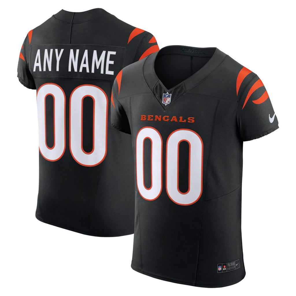 Cincinnati Bengals Nike Team Vapor F.U.S.E. Elite Custom Jersey - Black Official NFL Team Apparel Football Fan Gear