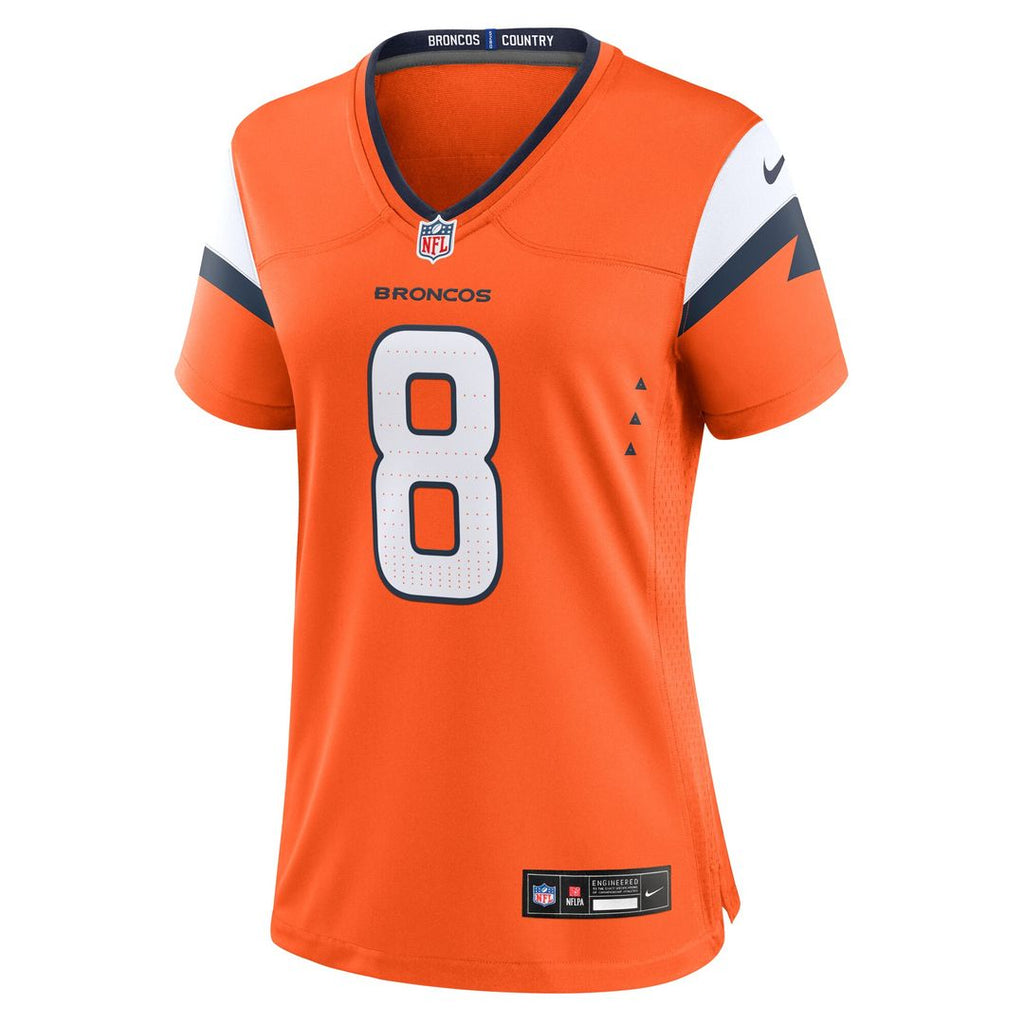 Jarrett Stidham Denver Broncos Nike Women's Team Game Jersey - Orange Official NFL Team Apparel Football Fan Gear