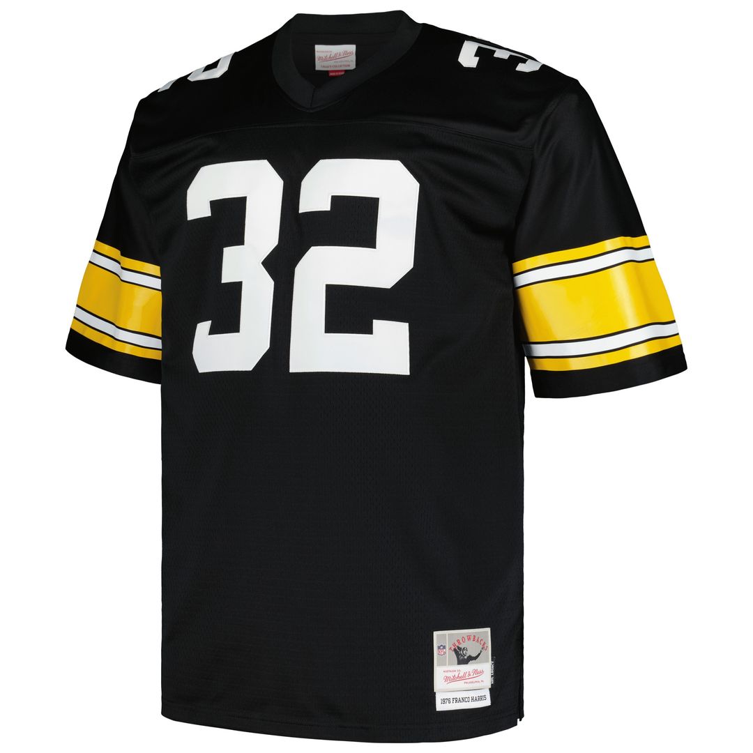 Franco Harris Pittsburgh Steelers Mitchell & Ness Big & Tall 1976 Legacy Retired Player Jersey - Black Official NFL Team Apparel Football Fan Gear