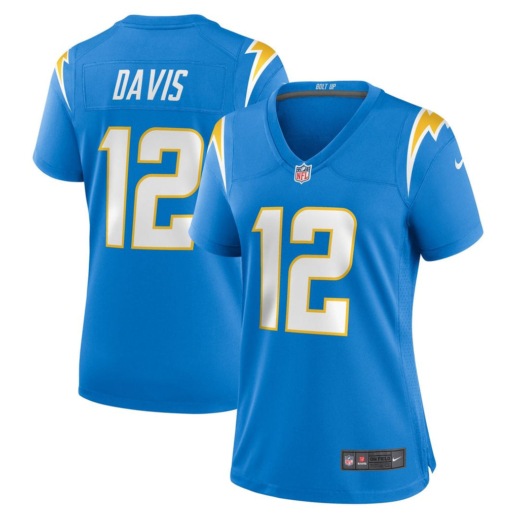 Derius Davis Los Angeles Chargers Nike Women's Team Game Jersey - Powder Blue Official NFL Team Apparel Football Fan Gear