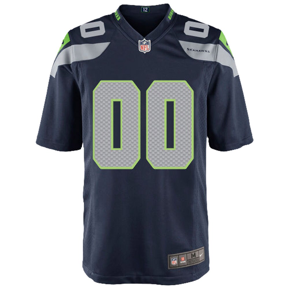 Seattle Seahawks Nike Youth Custom Game Jersey - College Navy Official NFL Team Apparel Football Fan Gear