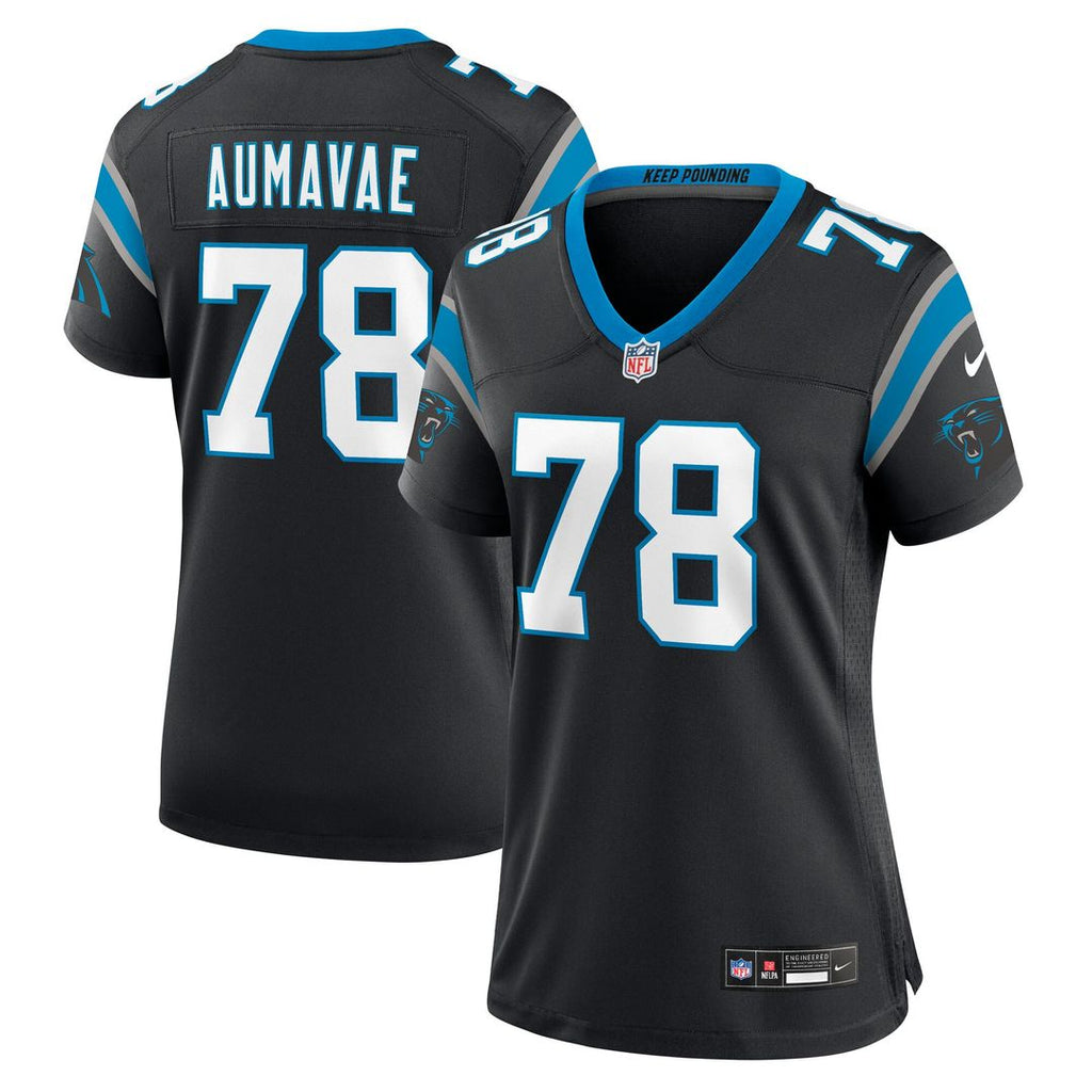 Popo Aumavae Carolina Panthers Nike Women's Team Game Jersey - Black Official NFL Team Apparel Football Fan Gear
