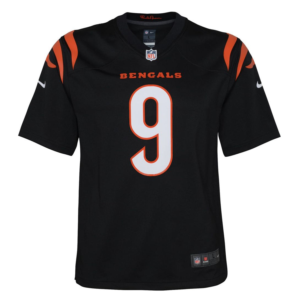 Joe Burrow Cincinnati Bengals Nike Youth Game Jersey - Black Official NFL Team Apparel Football Fan Gear