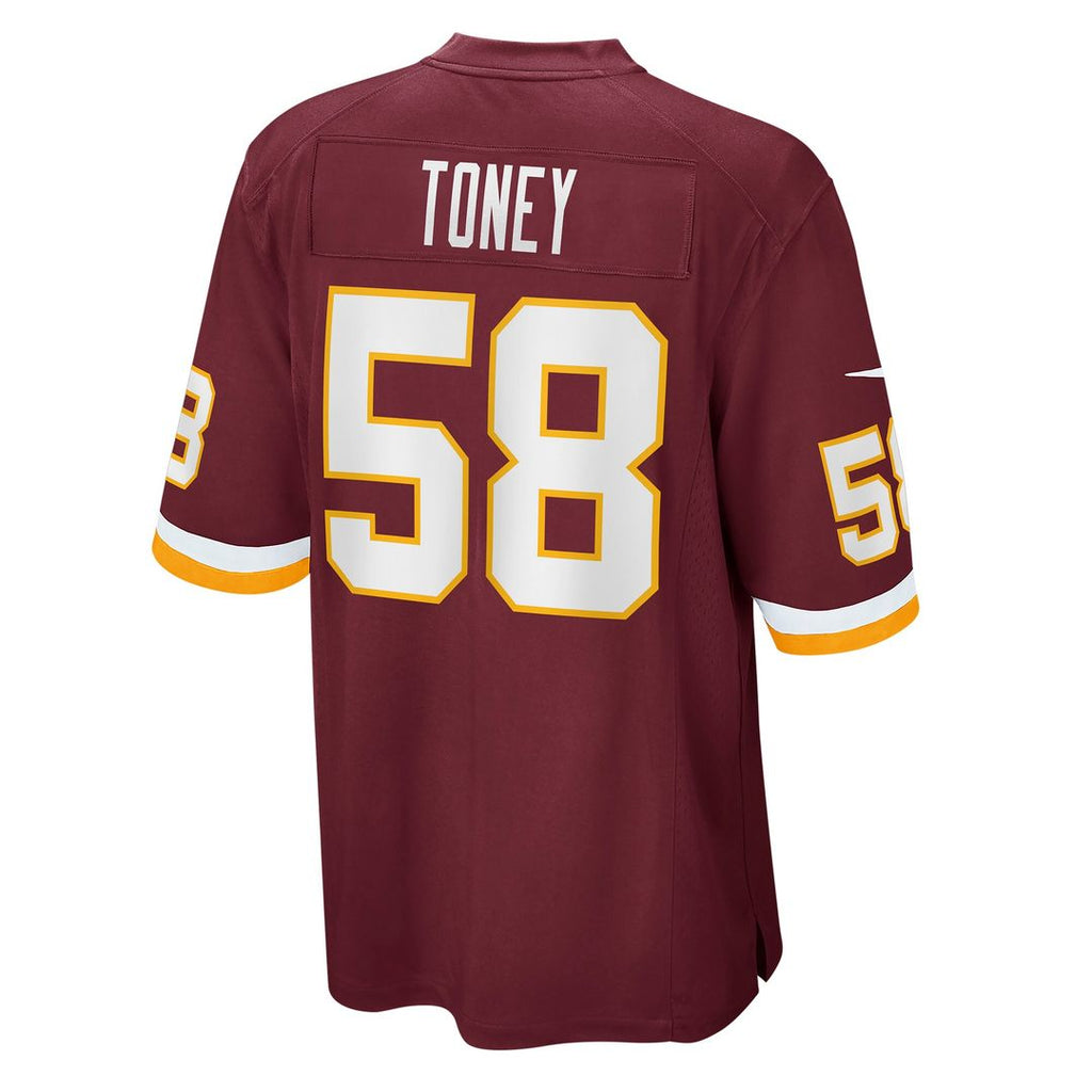 Shaka Toney Washington Football Team Nike Game Jersey - Burgundy Official NFL Team Apparel Football Fan Gear